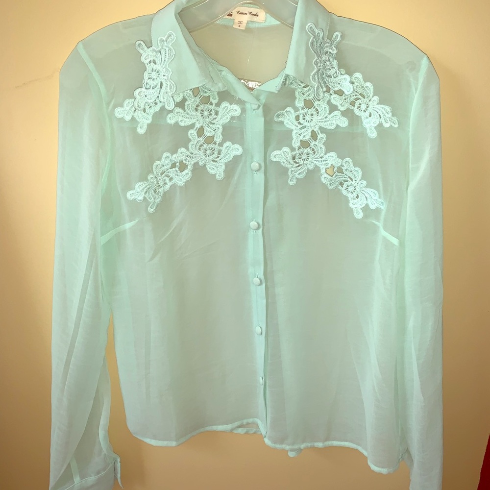 Sheer Blue Blouse